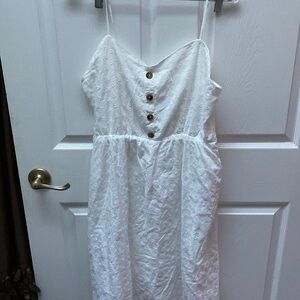 Z womens 205 collins solid white lined spaghetti strap dress size XL
